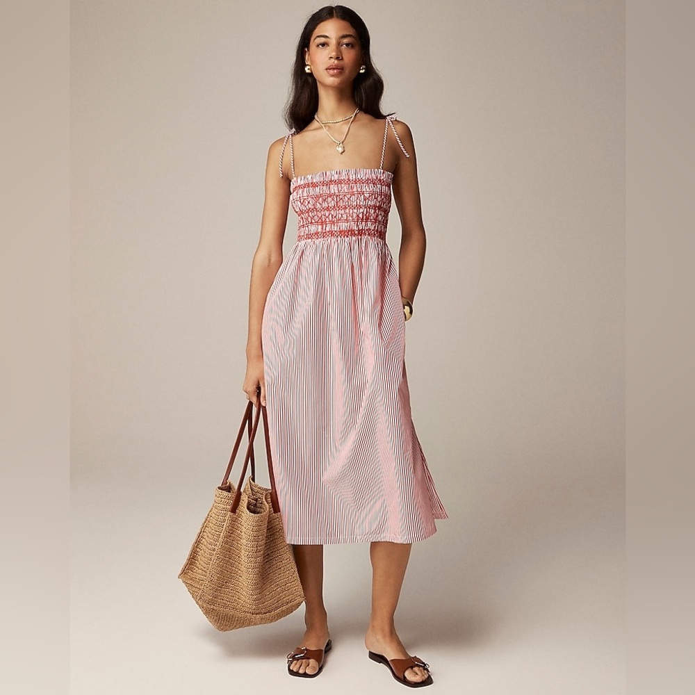 J.Crew Paloma dress in striped cotton poplin. XS. Brand new with tags attached